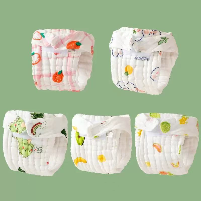 Baby Reusable Diapers - Waterproof & Leakproof Diapers for 0-2 year old Babies - (Size is Adjustable)