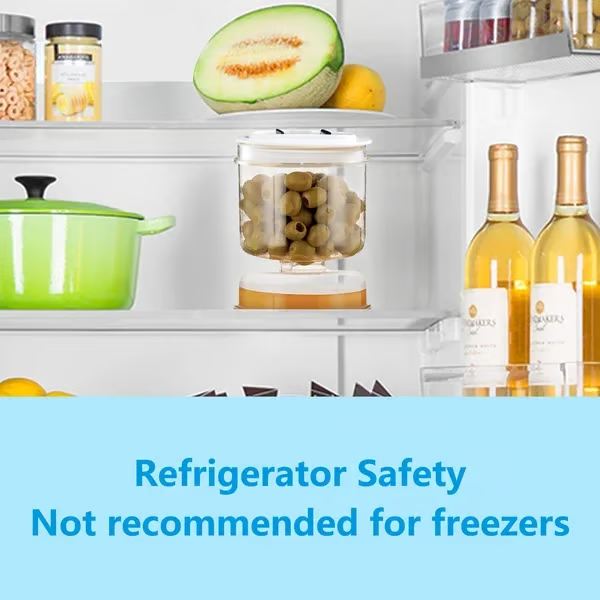 Pickle And Olives Jar Container With Strainer