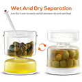 Pickle And Olives Jar Container With Strainer
