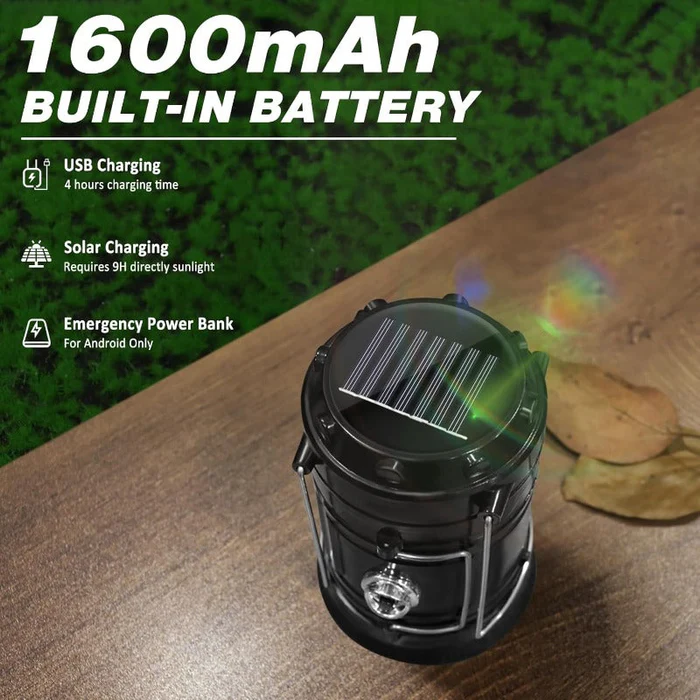 Collapsible LED Camping Lanterns Lightweight Waterproof Solar