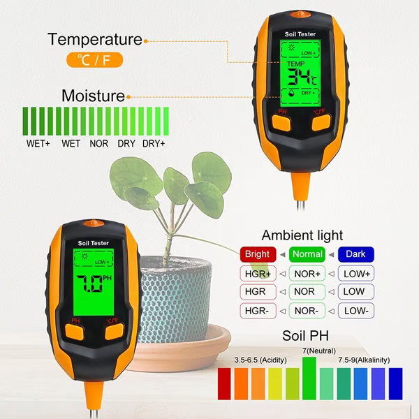 🔥Hot Sale 49% OFF🌱4-in-1 Soil Moisture Meter Digital
